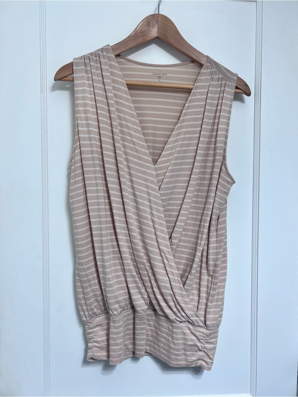 Garnet Hill Essential Banded Surplice Tank